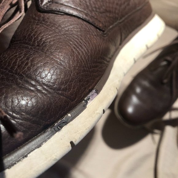 UGG Men Leighton Chocolate Brown Crinkled Leather main image 5
